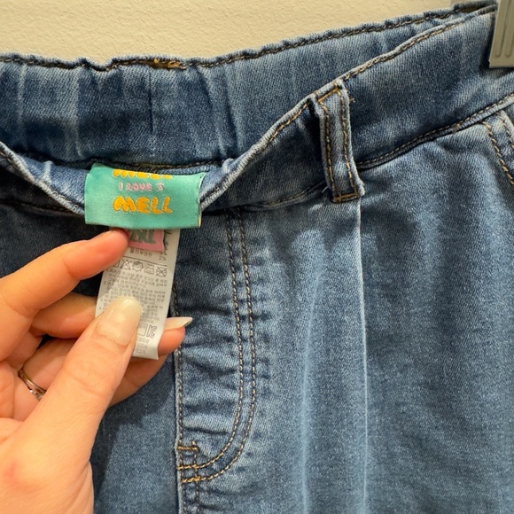 I Love J - Denim Jeans Kids Stitched Green,Red,Yellow Design Size 2 XL - Picture 2 of 6